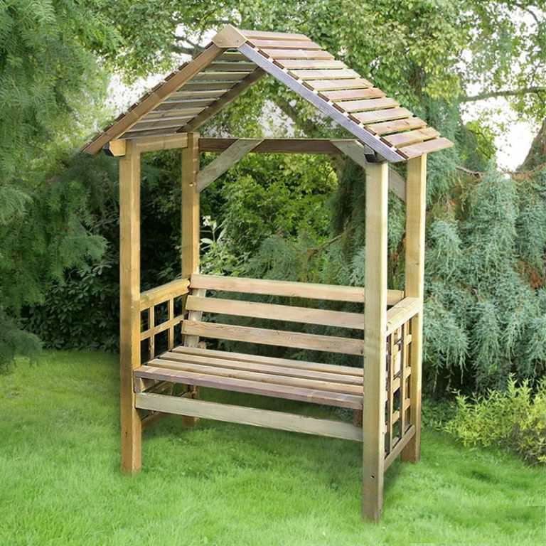 Athena 2 Seater Timber Pressure Treated Relaxation Garden Arbour – Pure ...