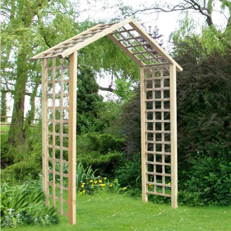 Atlas Traditional Trellis Timber Garden Apex Arch - Pure Garden Buildings