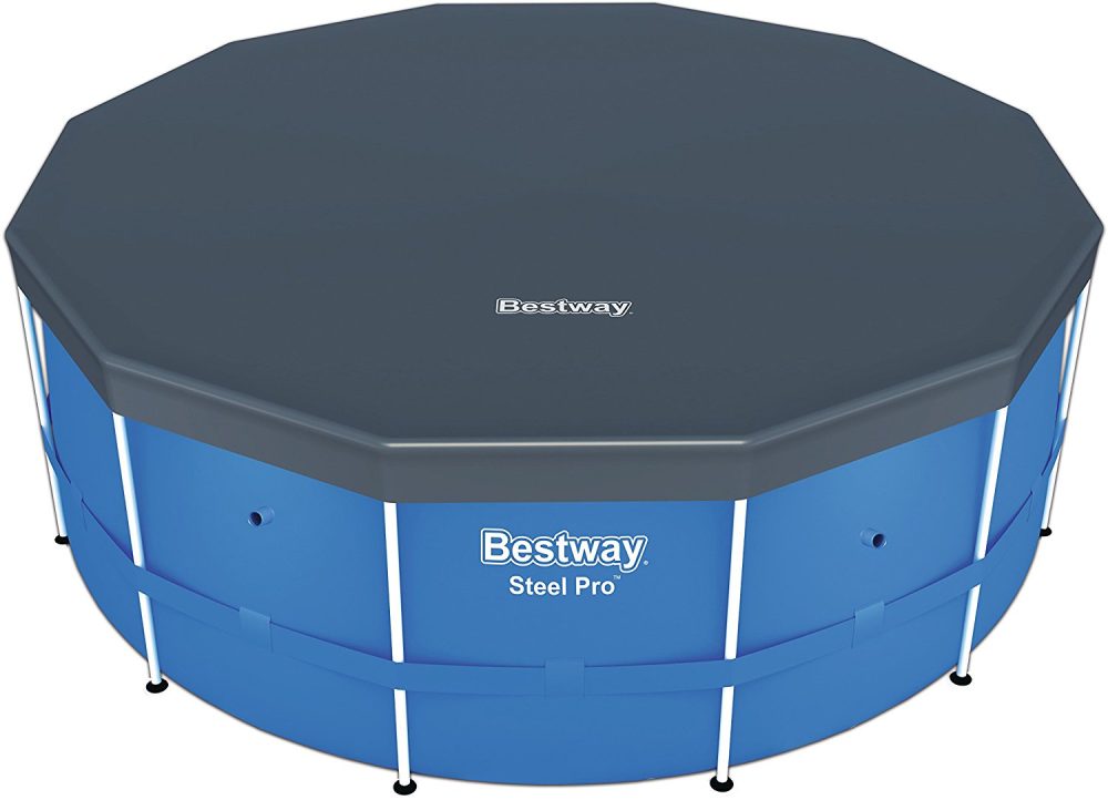 Bestway 12ft Steel Pro Frame Pool Cover - Swimming Debris Tarpaulin Protector - Image 2