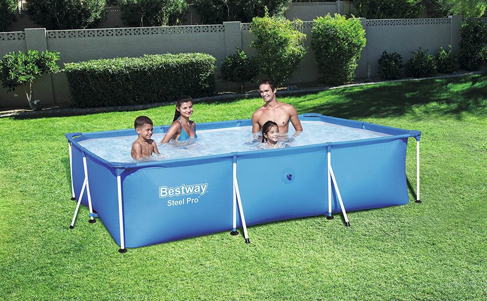 Bestway Steel Pro Frame pool 300 x 201 x 66 cm, 3300 liters in blue. Swimming Pool