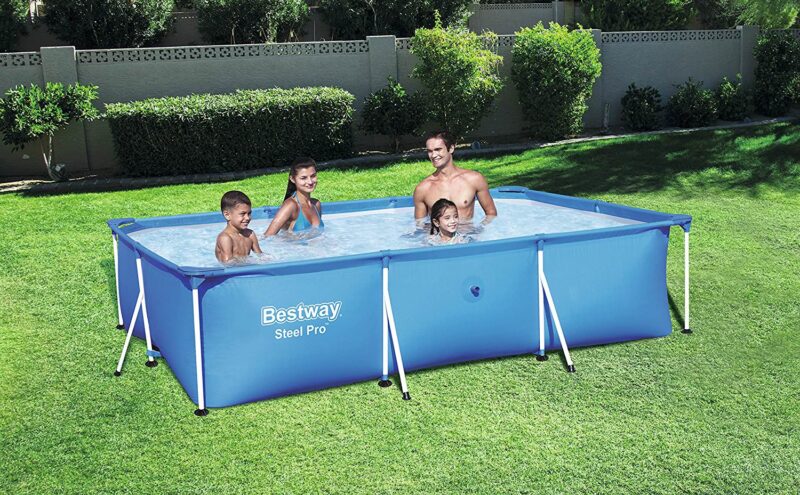 Bestway Steel Pro Frame pool 300 x 201 x 66 cm, 3300 liters in blue. Swimming Pool