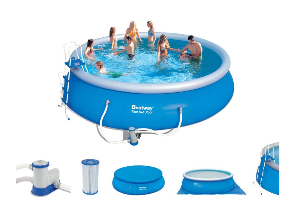 Bestway 18' Fast Set Pool Summer Garden Pool Outdoors - Image 8