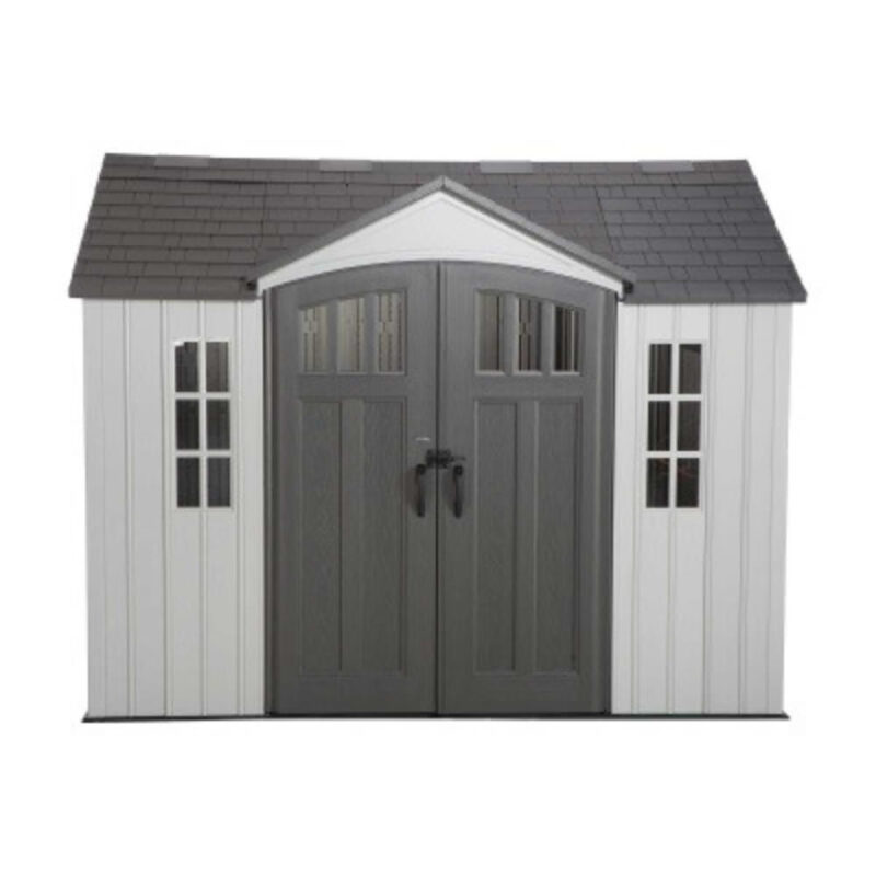Lifetime New Edition 10x8 Single Entrance Heavy Duty Plastic Shed Apex Roof