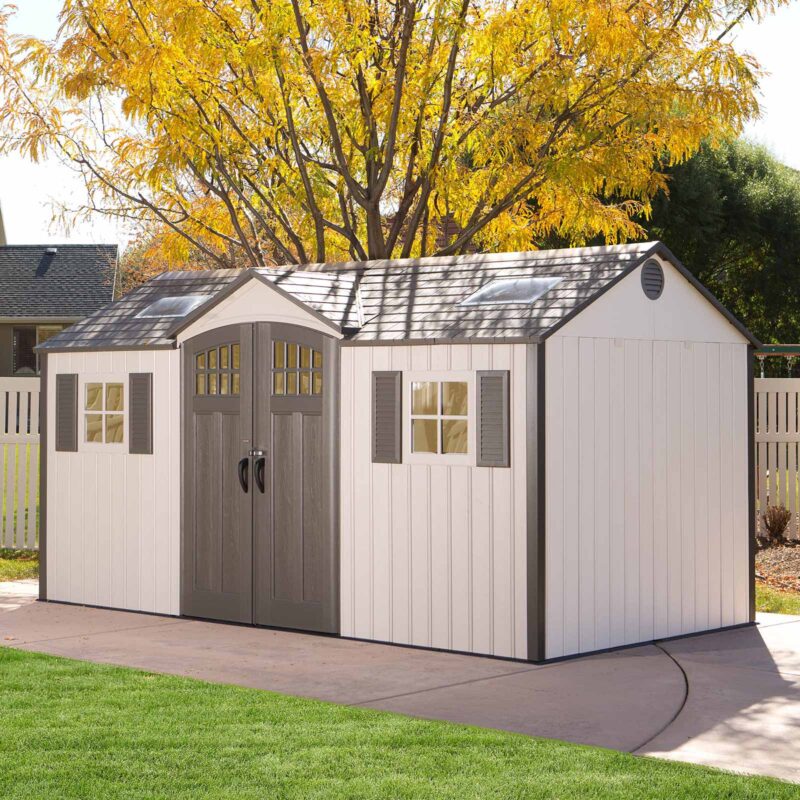 Lifetime Single Entrance 15 x 8 Plastic Shed