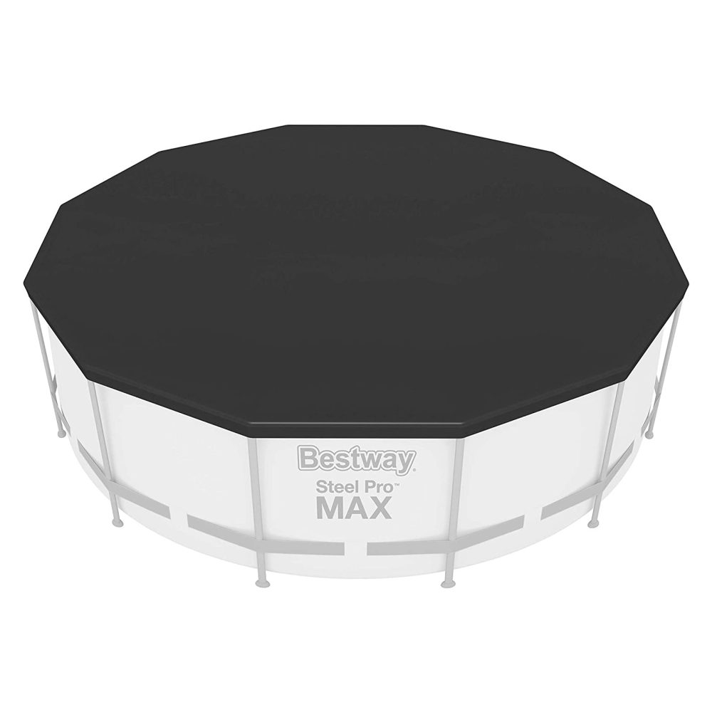 Bestway 12ft Steel Pro Frame Pool Cover - Swimming Debris Tarpaulin Protector - Image 4