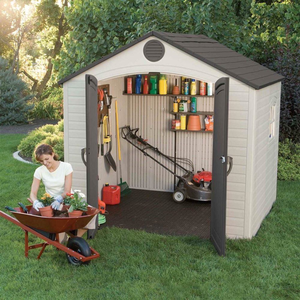 Lifetime Premium quality 8x5 Heavy Duty Plastic Shed Apex Roof - Image 2