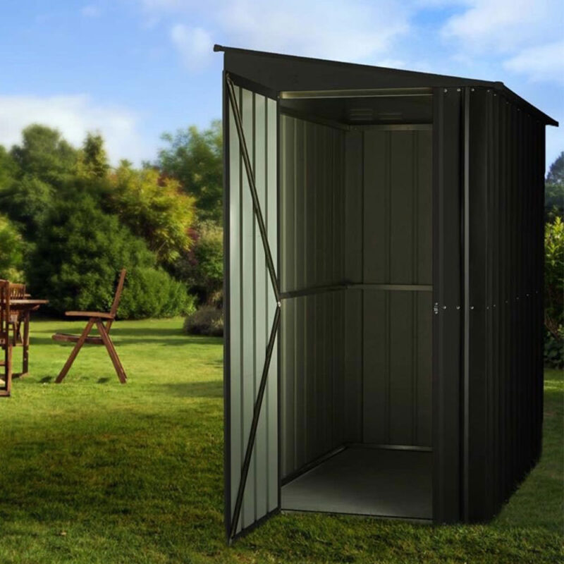 Lotus Lean-to 4x6 Metal Steel Garden Shed 15 Year Guarantee