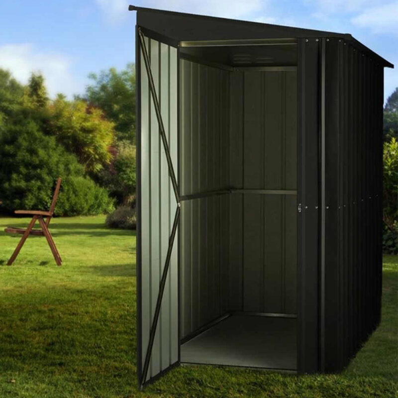 Lotus Lean-to 4x8 Metal Steel Garden Shed 15 Year Guarantee
