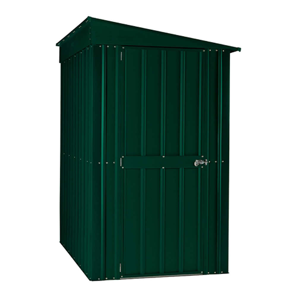 lotus lean-to 4x8 metal steel garden shed 15 year guarantee - pure garden buildings