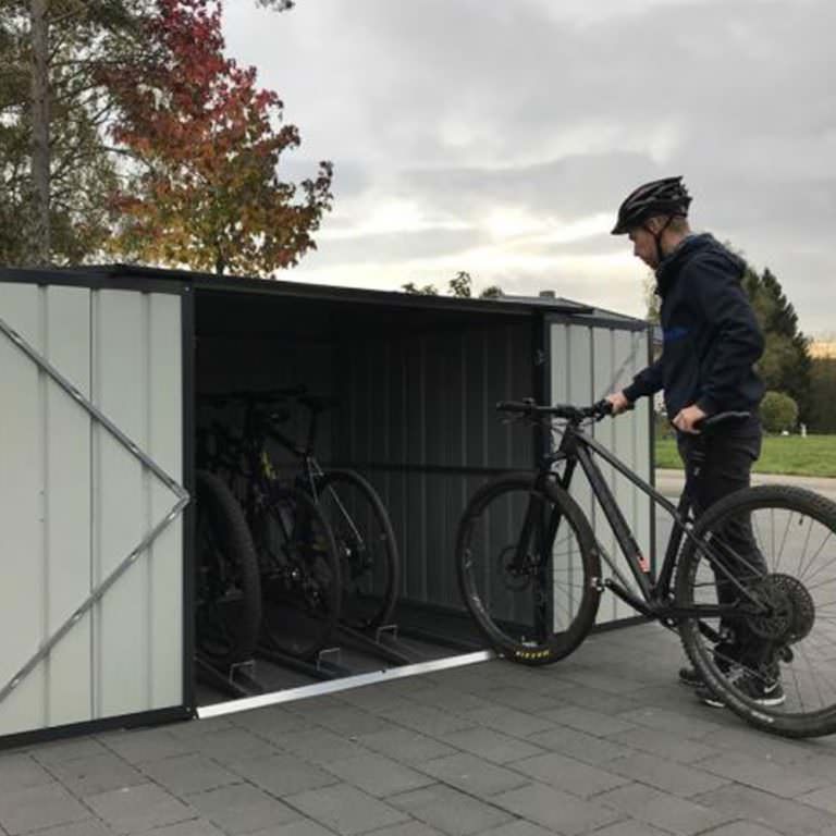 Lotus 6×6 Heavy Duty Metal Bike Storage Box Pure Garden Buildings