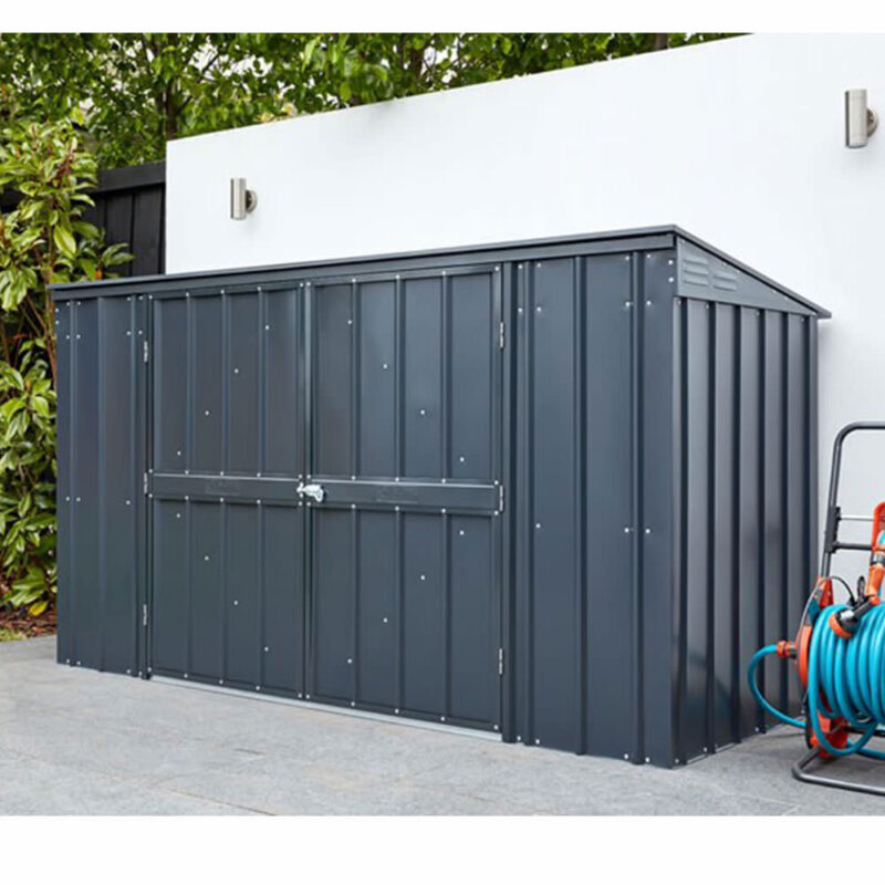 Lotus 7x3 Anthracite Grey Metal Triple Bin Storage Unit