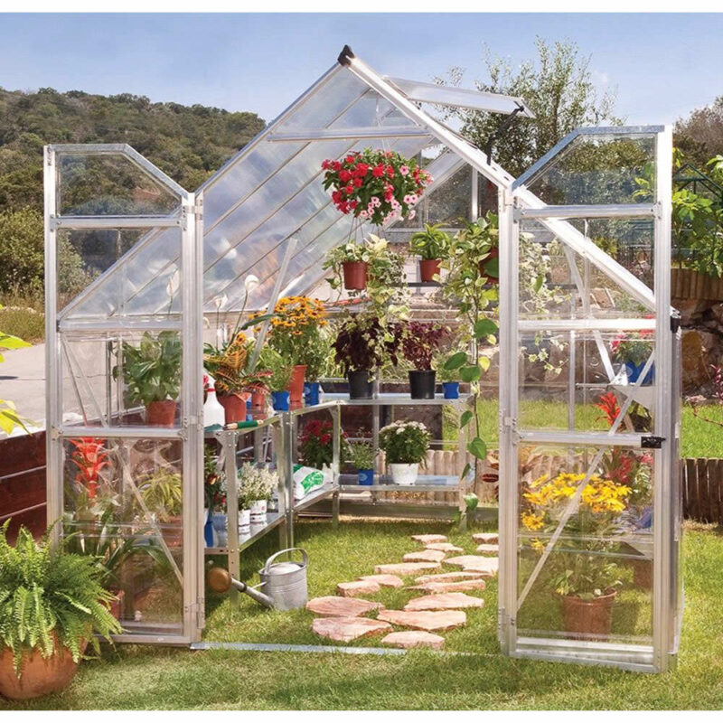 Palram Canopia Balance 8 x 12 ft Silver Garden Greenhouse