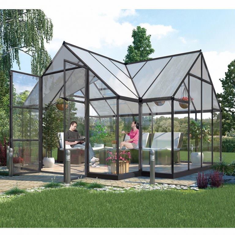 Palram Canopia Victory Orangery Chalet 12 x 10 ft Garden Greenhouse