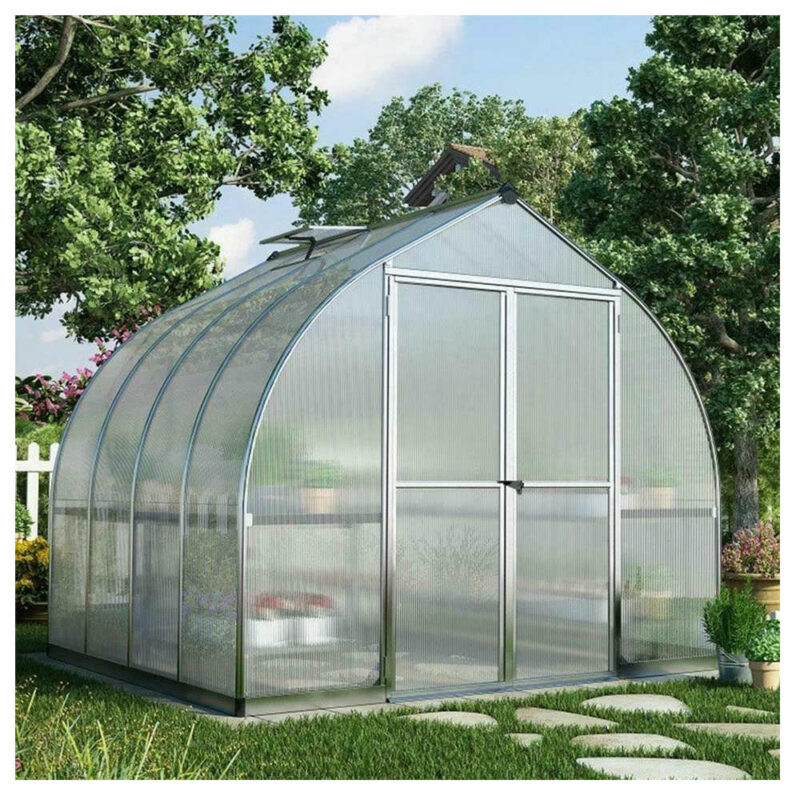Palram Canopia Bella Silver Garden Greenhouse (Sizes 8x8ft, 8x12ft & 8x16ft)