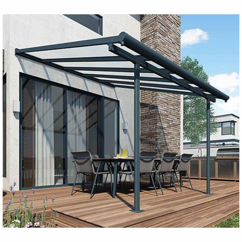 Palram Canopia Sierra Grey Outdoor Garden Patio Cover