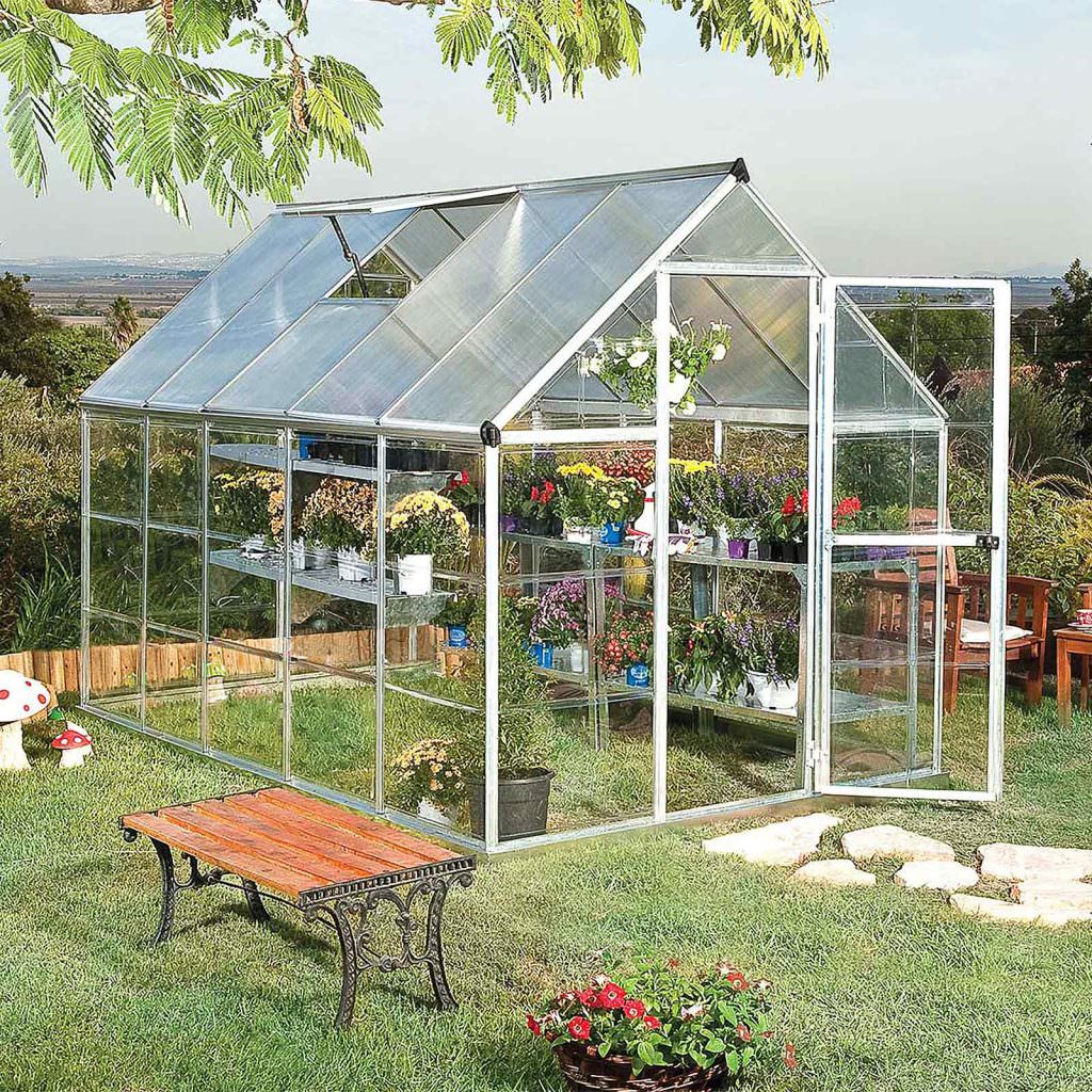 Palram Canopia Hybrid Garden Greenhouse (Sizes 6x4, 6x6, 6x8 & 6x10) - Polycarbonate Panels