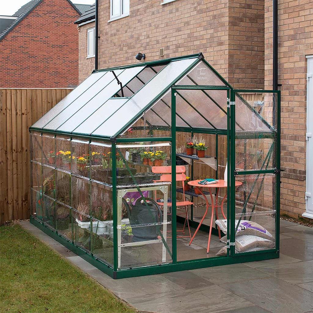 Palram Canopia Hybrid Garden Greenhouse (Sizes 6x4, 6x6, 6x8 & 6x10) - Polycarbonate Panels - Image 2