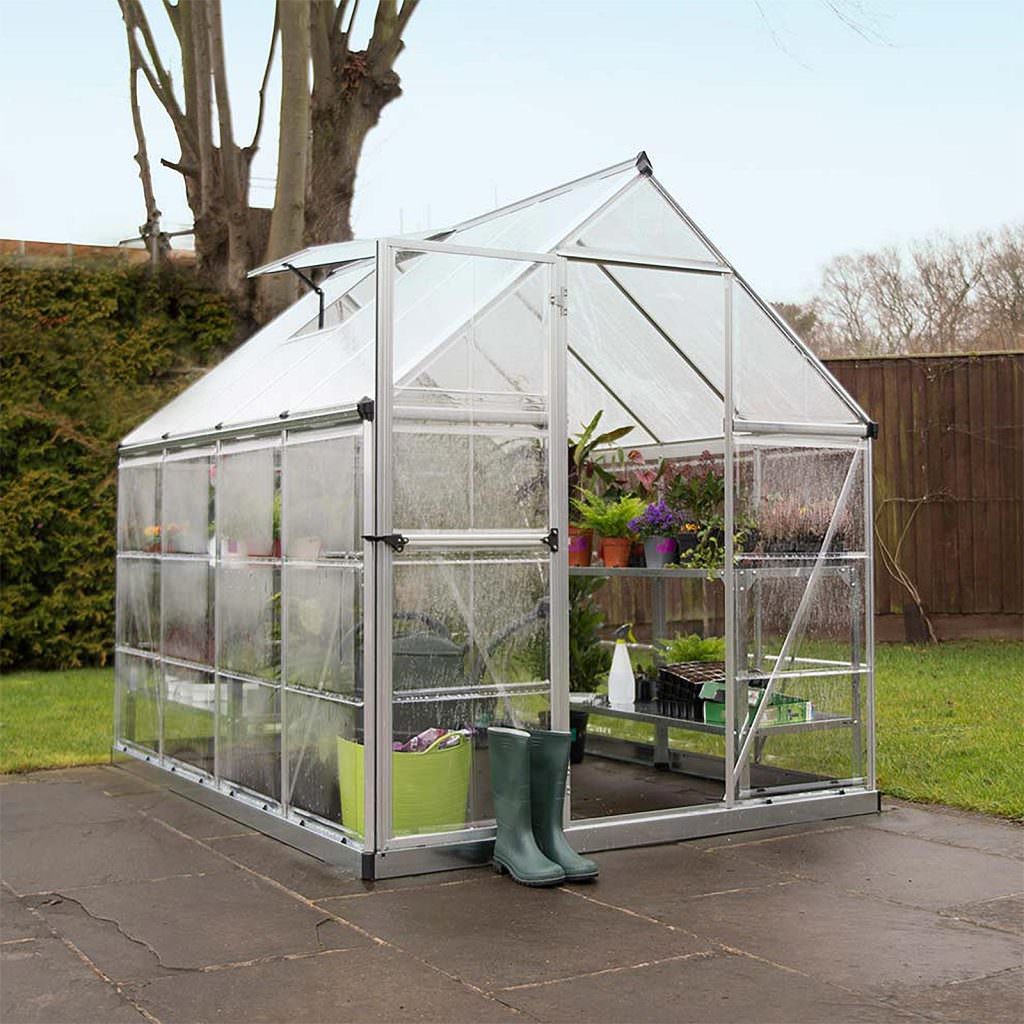 Palram Canopia Hybrid Garden Greenhouse (Sizes 6x4, 6x6, 6x8 & 6x10) - Polycarbonate Panels - Image 4