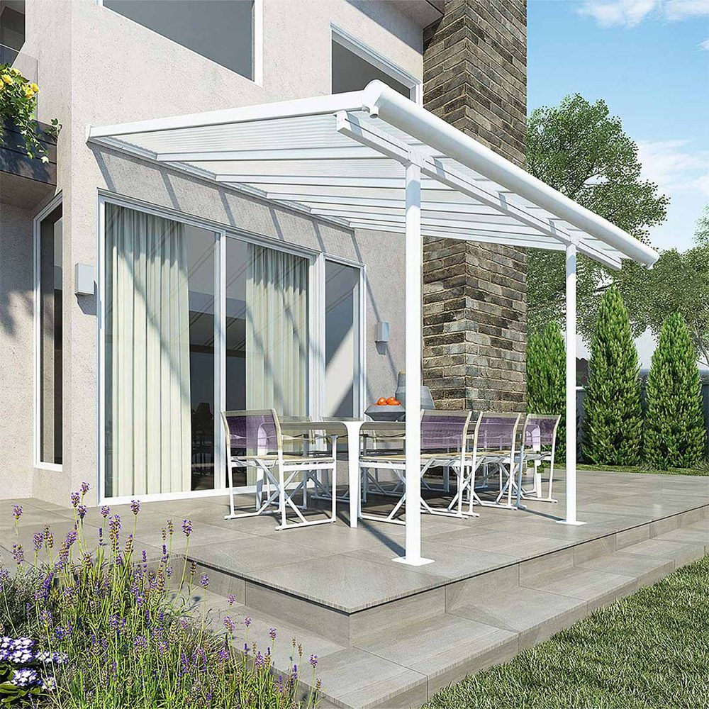 Palram Canopia White Sierra Outdoor Garden Patio Cover