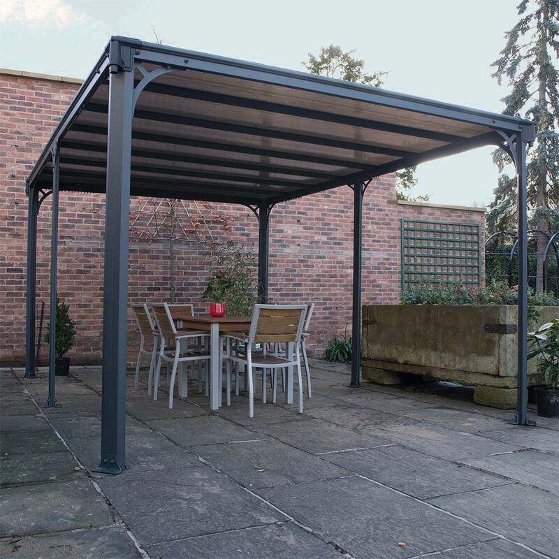 Palram Canopia Milano Heavy Duty Hardtop Outdoor Garden Polycarbonate Gazebo