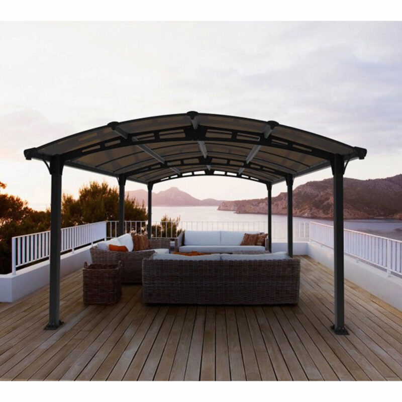 Palram Canopia Tucson 12ft X 16.5ft Open Grey Garden Gazebo