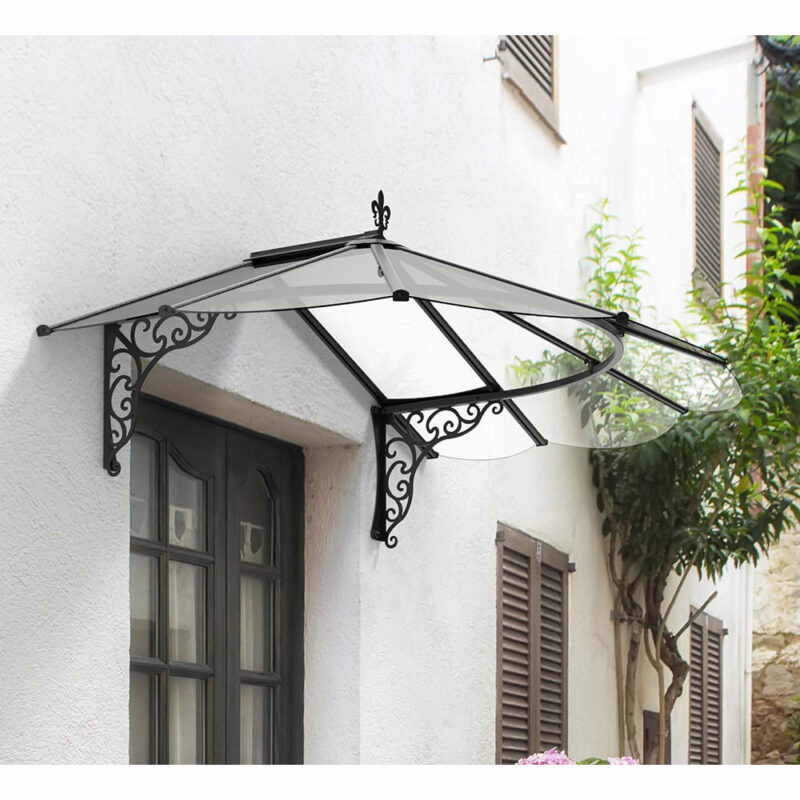 Palram Canopia Iris Canopy 1780 6ft x 4ft Black Clear Door Canopy