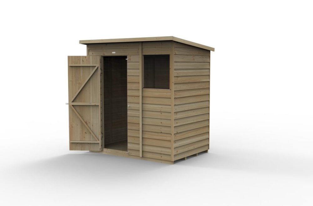 Forest 6 x 4 4Life Overlap Pent Garden Shed - Image 2