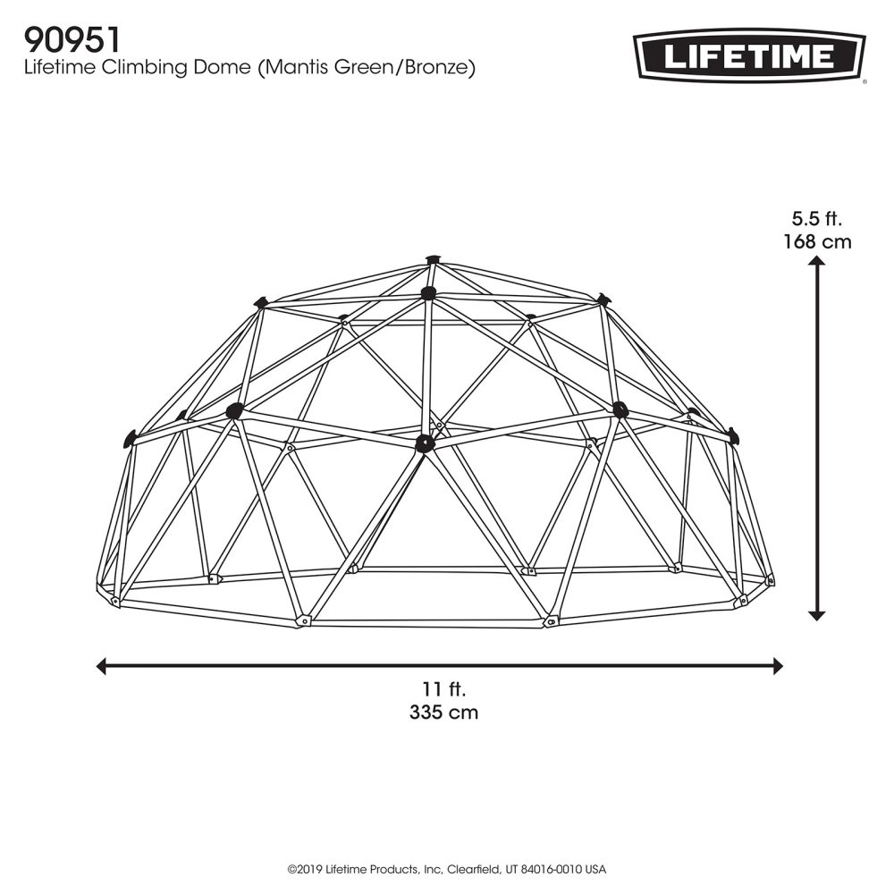 Lifetime 66-Inch (167cm) Climbing Dome - Outdoor Jungle Gym Climbing Frame - Image 6