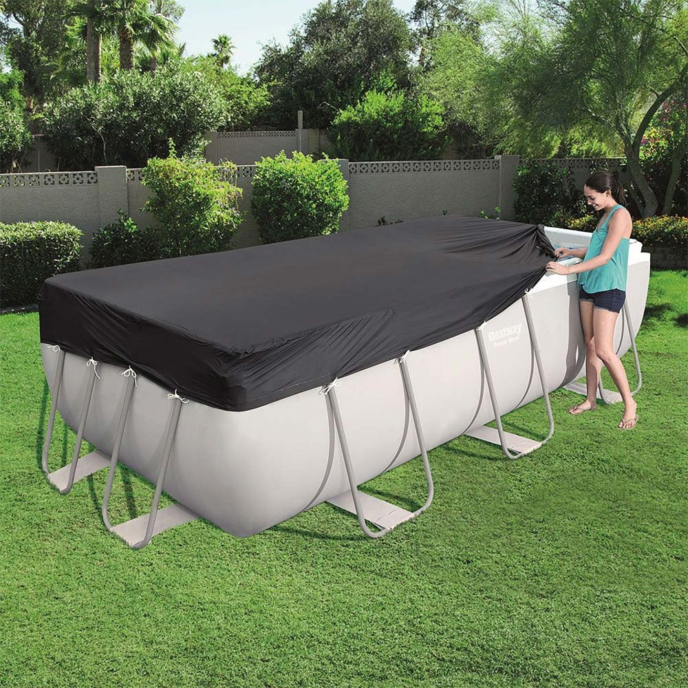 Bestway 13.6' x 6.7' Flowclear Power Steel Pool Cover