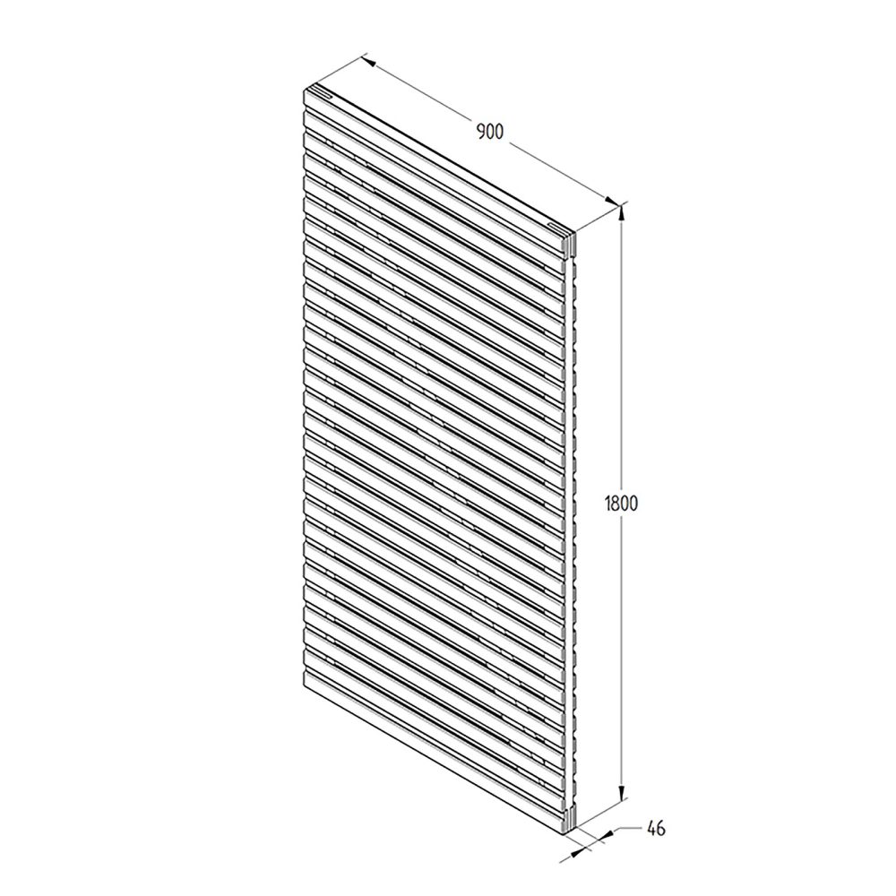 Forest Garden Double Slatted Gate 6' x 3' (180 x 90) - Image 2