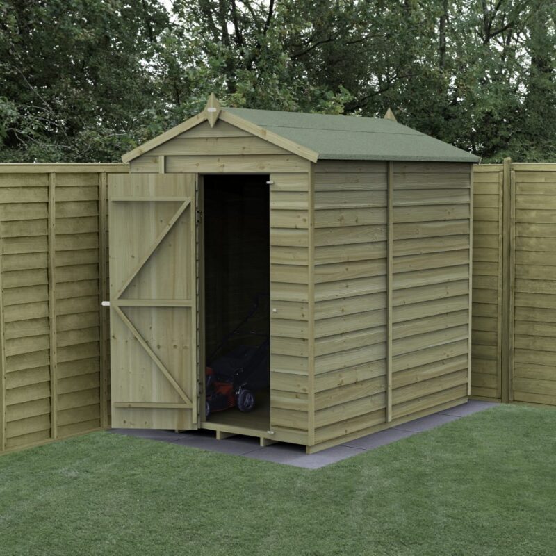 Forest 7 x 5 4Life Overlap Apex Garden Shed, No Window