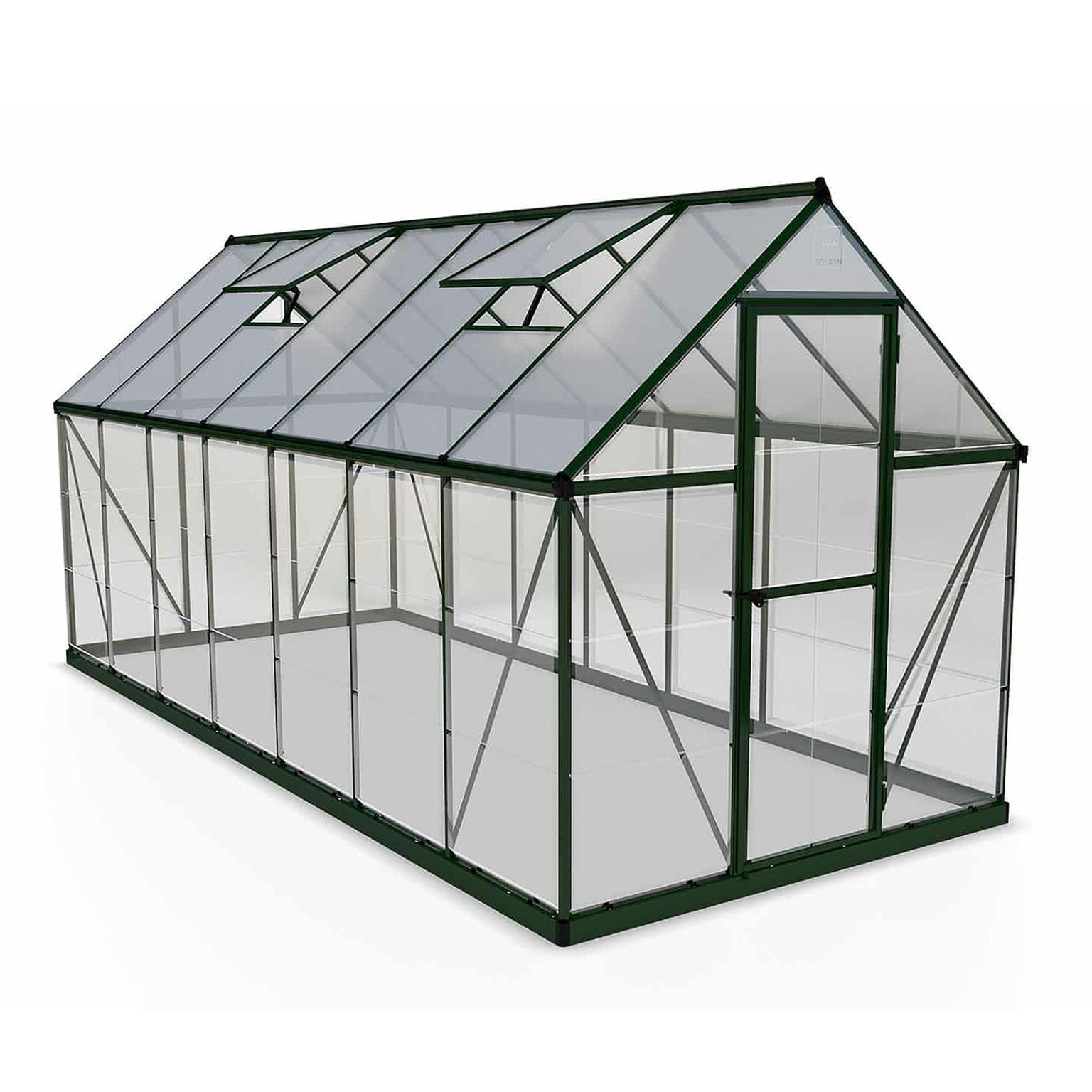 Palram Canopia Hybrid Greenhouse 6×14 Green Aluminum Frame