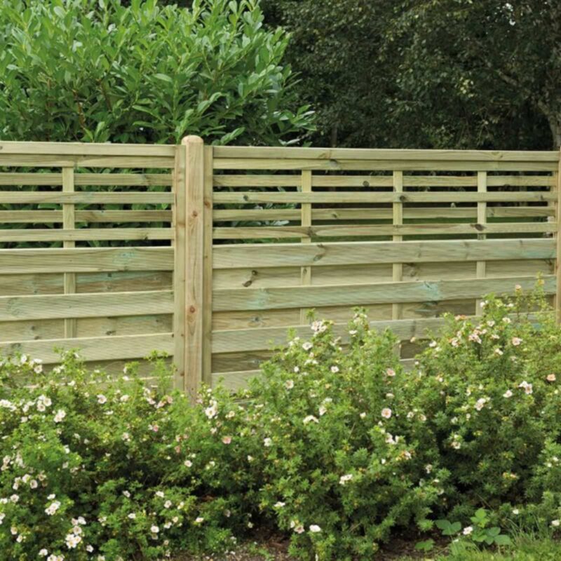 1.8m x 1.5m Pressure Treated Decorative Kyoto Fence Panel