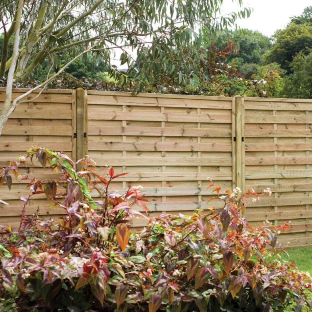 1.8m x 1.2 Pressure Treated Decorative Europa Plain Fence Panel