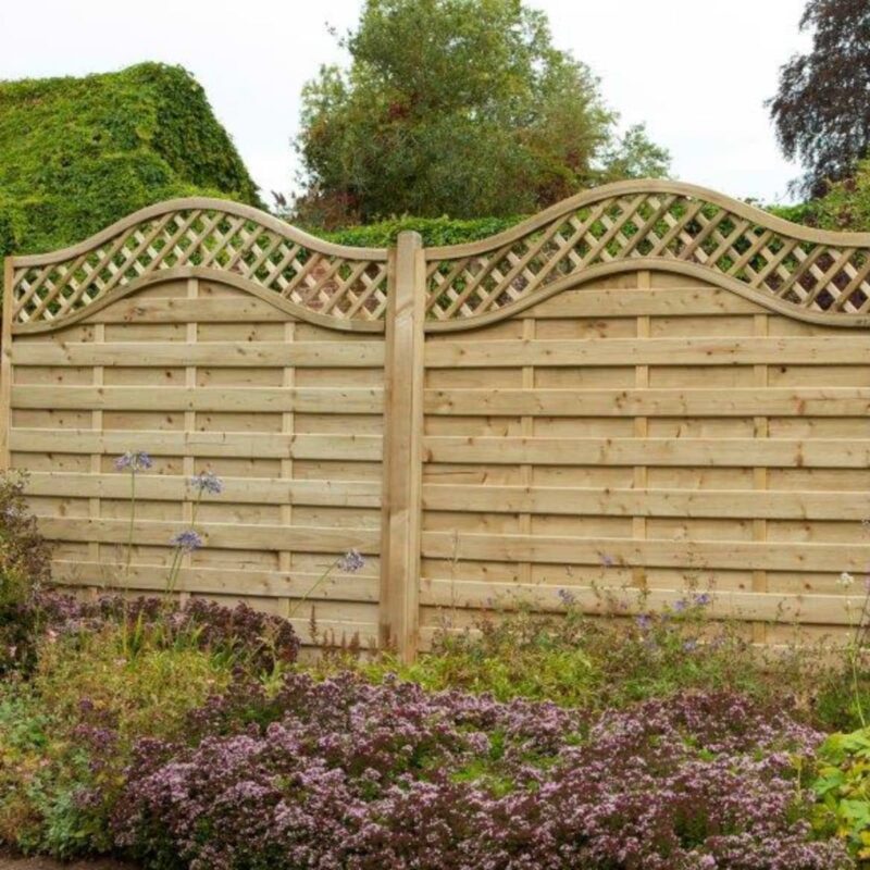 1.8m x 1.8m Pressure Treated Decorative Europa Prague Fence Panel