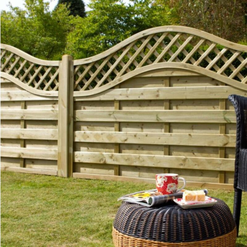 1.8m x 0.9m Pressure Treated Decorative Europa Prague Fence Panel