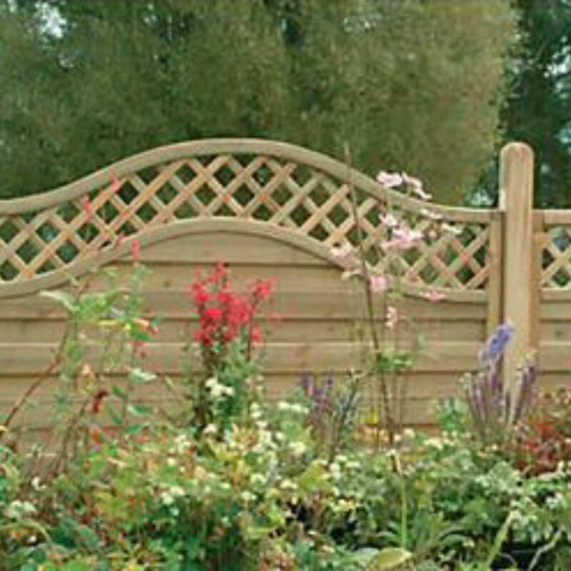 1.8m x 1.5m Pressure Treated Decorative Europa Prague Fence Panel