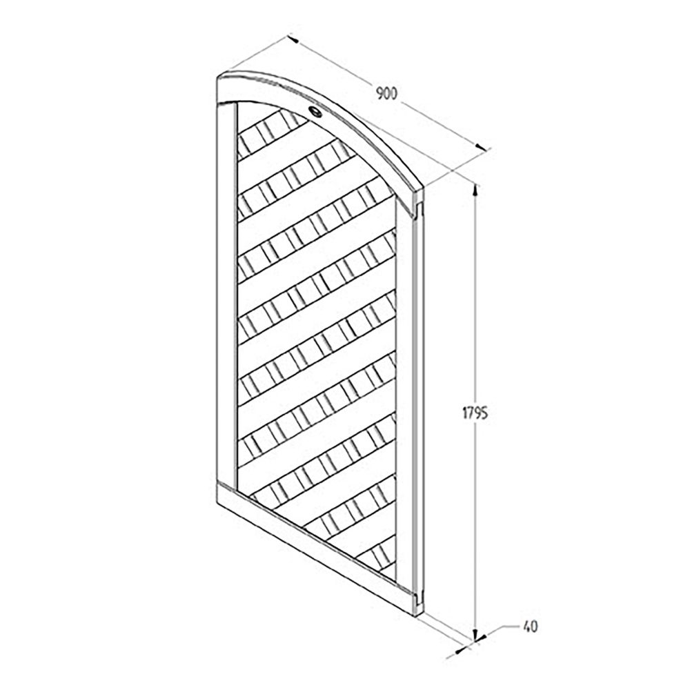 Europa Dome Gate 6ft (1.83m) Decorative Garden Gate, Side Gate - Image 3