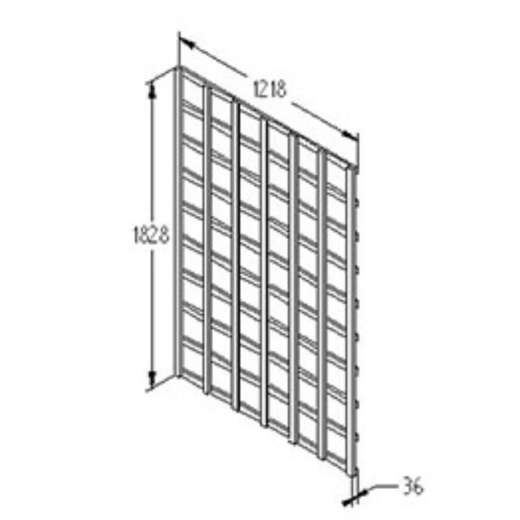 Heavy Duty Trellis Traditional Square Section Screen 183 x 122cm - Image 3
