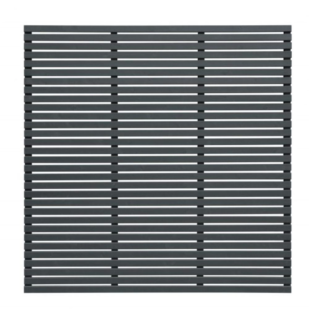 Forest Garden 1.8m x 1.81m Contemporary Slatted Fence Panel in Anthracite Grey - Image 3