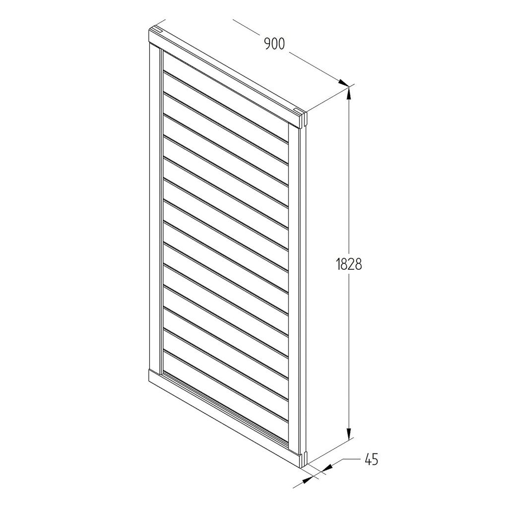 Strong, Robust Horizontal Tongue & Groove Gate 6ft (1.83m High) - Image 3