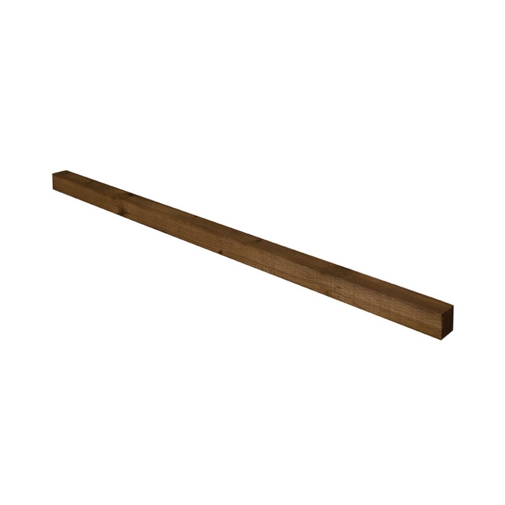 Heavy Duty Pressure Treated 7ft Brown Incised Fence Posts - 210 x 7.5 x 7.5cm