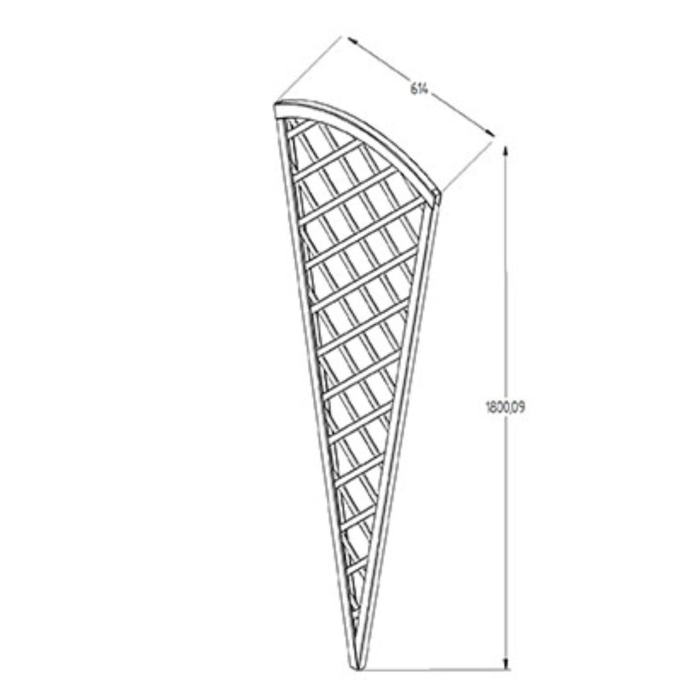Forest Garden Hidcote Fan Lattice High Quality Garden Trellis, Panel 6 x 2ft - Image 3