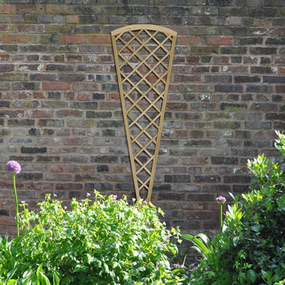 Forest Garden Hidcote Fan Lattice High Quality Garden Trellis, Panel 6 x 2ft