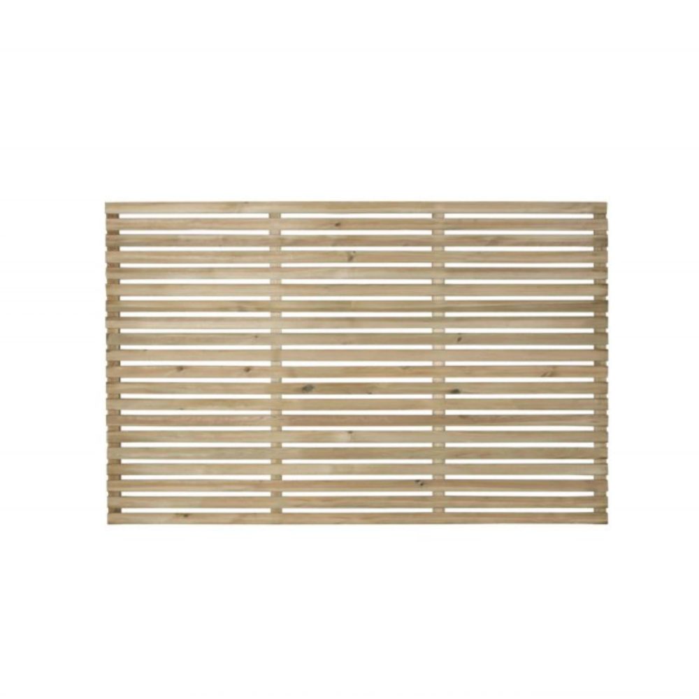 1.8m x 1.2m Pressure Treated Contemporary Slatted Fence Panel - Image 2