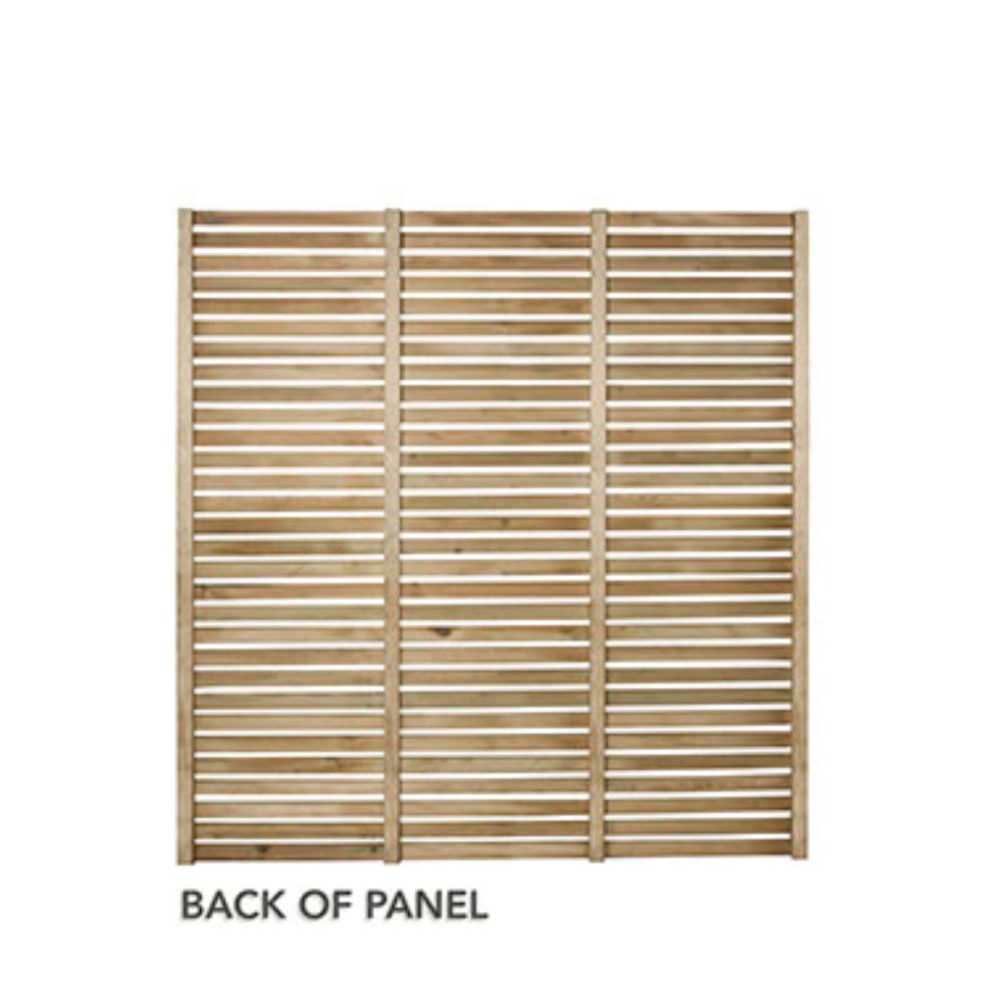 1.8m x 1.8m Pressure Treated Contemporary Slatted Fence Panels - Image 3