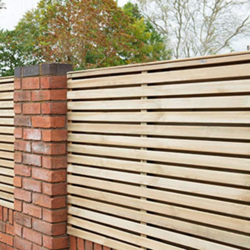 Forest Garden 1.8m x 0.9m Pressure Treated Double Slatted Fence Panels