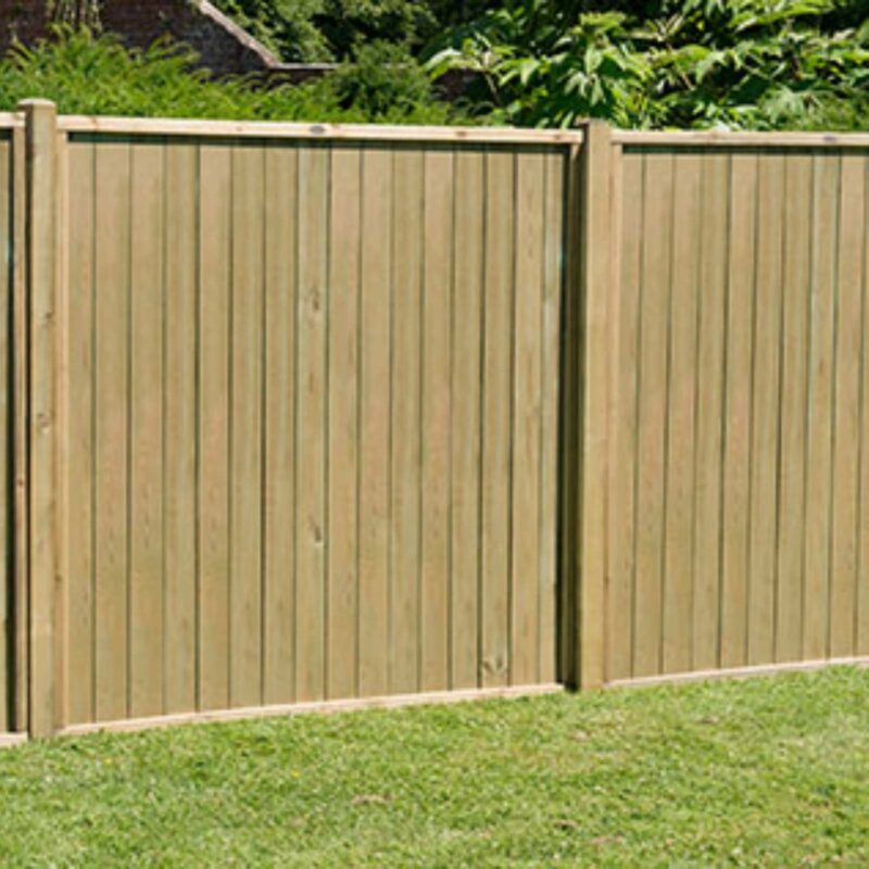 Forest Garden 5ft Acoustic Rate 3 Vertical Tongue and Groove Fence Panels