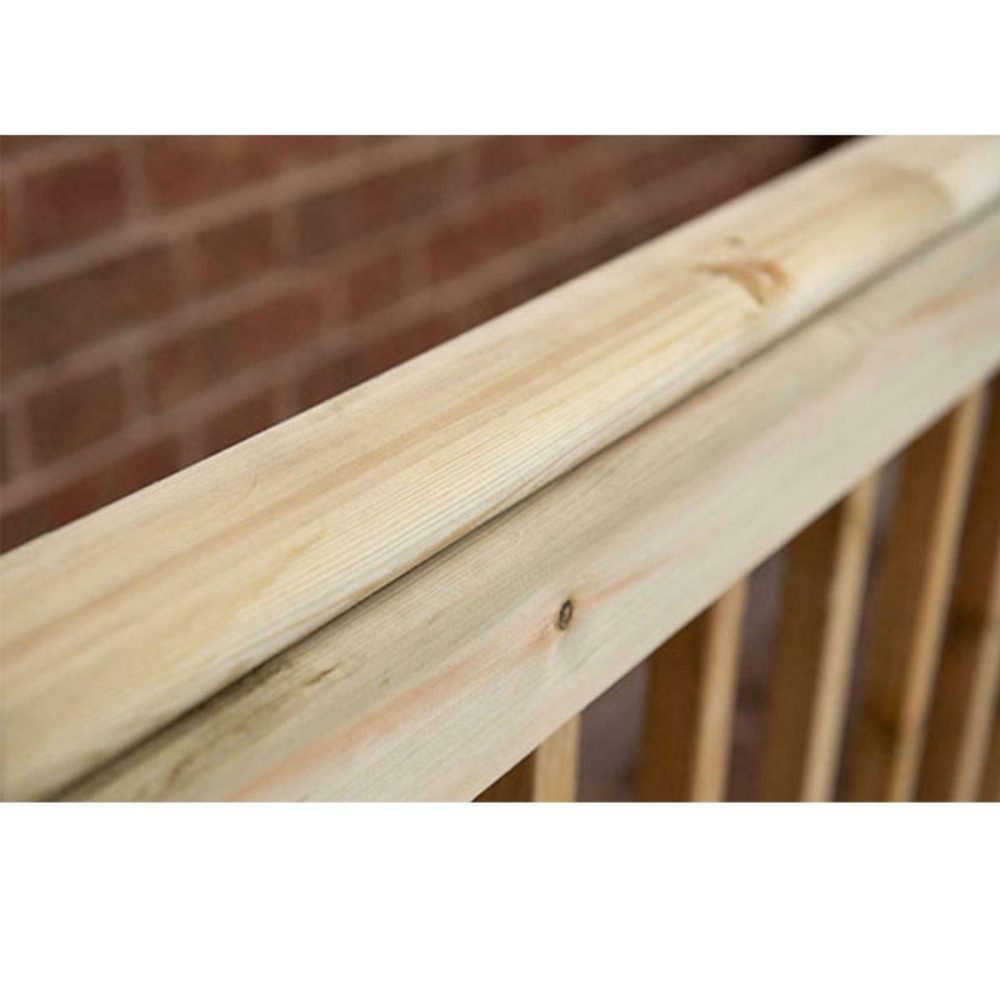 Forest Garden  2.4m x 2.4m Patio Deck Kit Includes Decking & Balustrades - Image 3