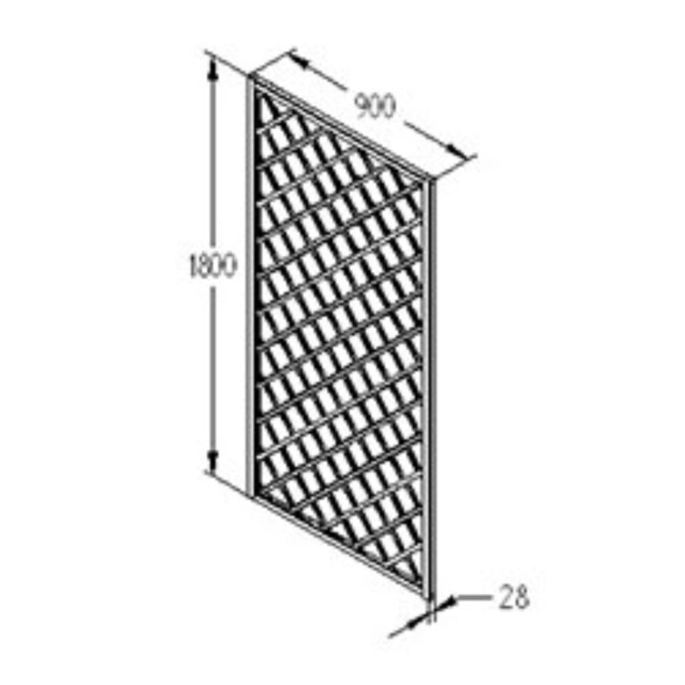 Forest Garden High Quality Wooden Hidcote Lattice - 180cm x 90cm - Image 4